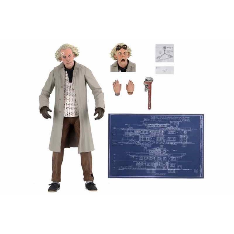 Figura Doc Brown 18 cm Neca Ultimate Back To the Future (Regreso al futuro)