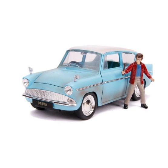 Harry Potter Vehículo 1/24 Hollywood Rides 1959 Ford Anglia con Figura