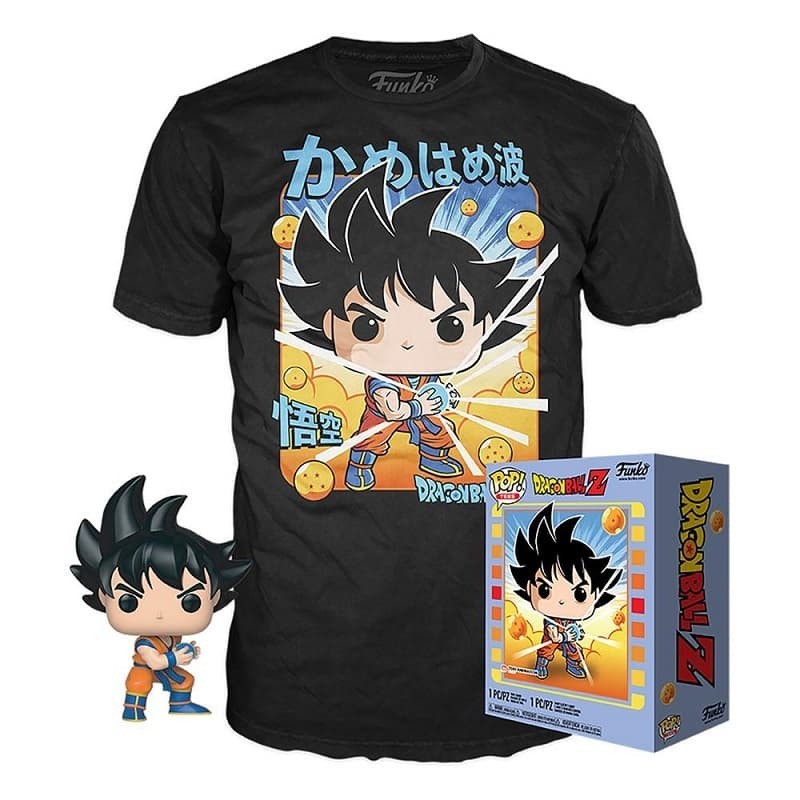 Funko POP! Tees. POP Goku  y Camiseta Dragon Ball Z Talla M
