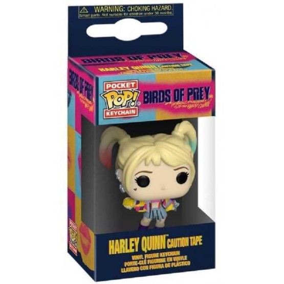 Llavero Pocket POP Harley Quinn (caution tape). Birds of Prey. DC