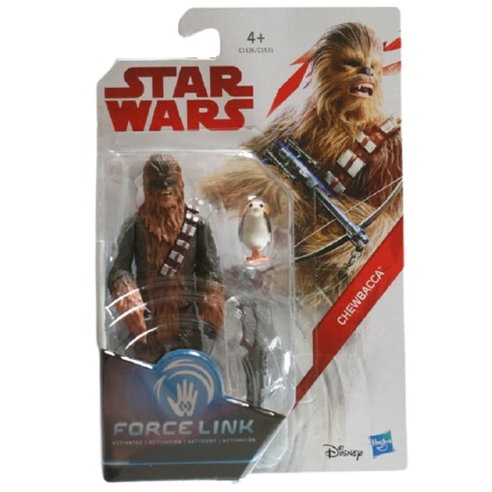 Figura Chewbacca con Porg 9,5 cm Star Wars: Force Link (C1536)