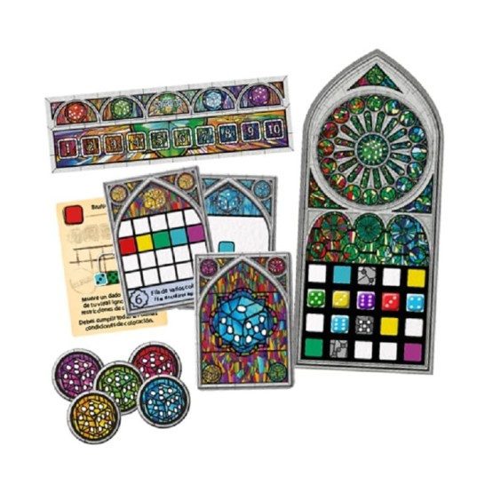 Sagrada: Un juego de construcción de vitrales y selección de dados