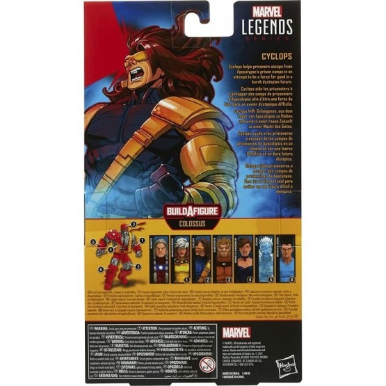 Figura Cíclope (Cyclops) 15 cm Marvel Legends BAF Colossus (F1005)