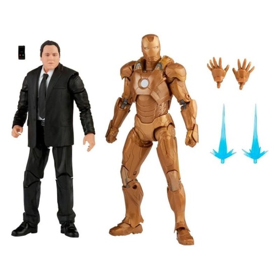 Figuras de Iron Man Mark XXI y Happy Hogan 15 cm The Infinity Saga Marvel Legends (F0191)