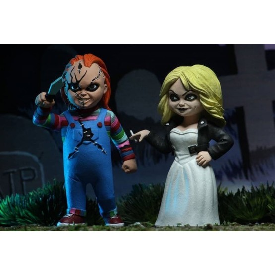 Figuras Chucky y Tiffany  8 cm Toony Terrors La novia de Chucky