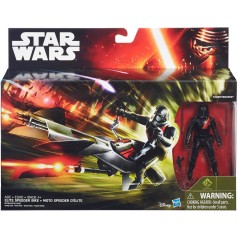 STAR WARS THE FORCE AWAKENS ELITE SPEEDER BIKE VEHICLE + FIGURA BLACK STORMTROOPER (B3718)