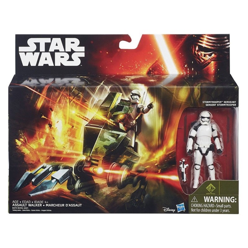 STAR WARS THE FORCE AWAKENS ASSAULT WALKER VEHICLE + FIGURA  STORMTROOPER SERGENT (B3717)