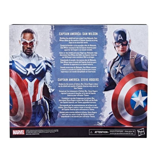 Captain America: Sam Wilson & Steve Rogers Marvel Legends Pack 2 figuras 15 cm (F5880)15 cm