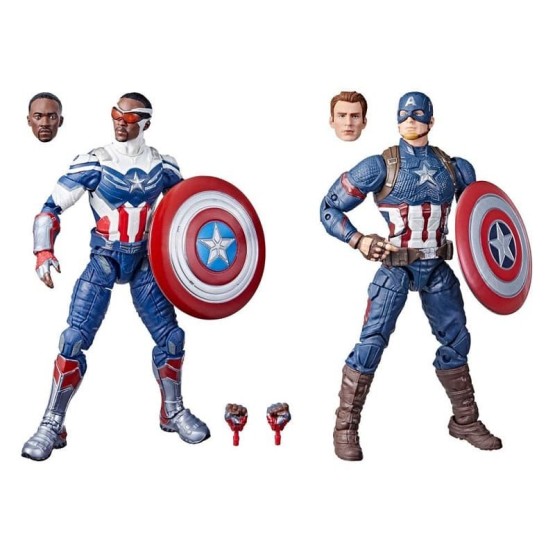 Captain America: Sam Wilson & Steve Rogers Marvel Legends Pack 2 figuras 15 cm (F5880)15 cm
