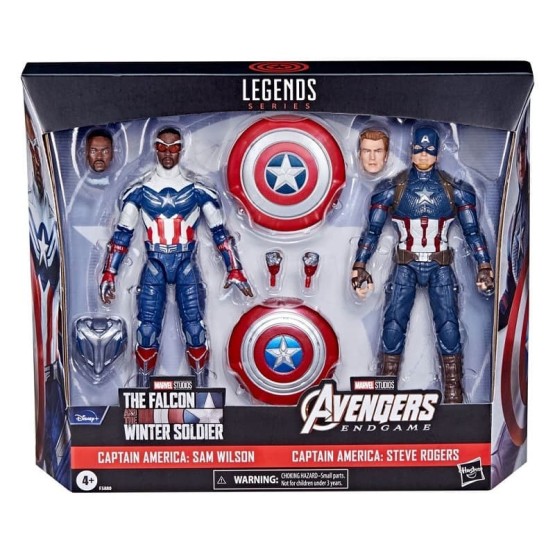 Captain America: Sam Wilson & Steve Rogers Marvel Legends Pack 2 figuras 15 cm (F5880)15 cm