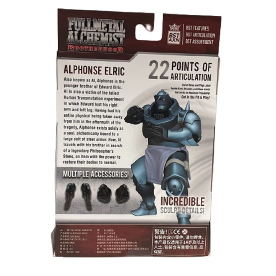 Alphonse Elric Full Metal Alchemist figura 13 cm BST AXN