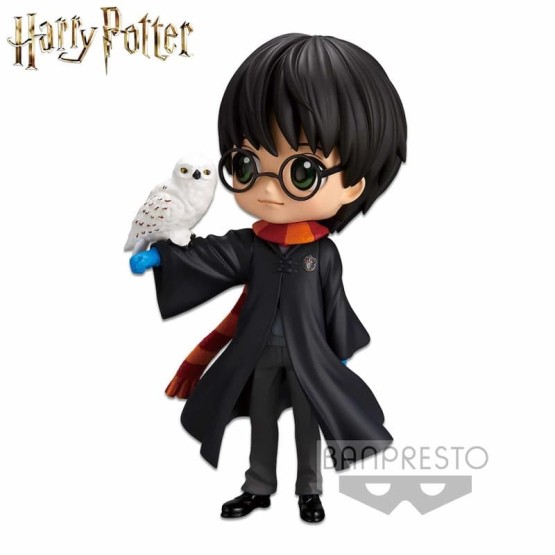 Harry Potter con Hedwing Q Posket Harry Potter Figura 14 cm