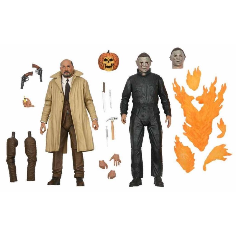 Pack Figuras Halloween 2 Michael Myers y DR. Loomis Neca Halloween 2018