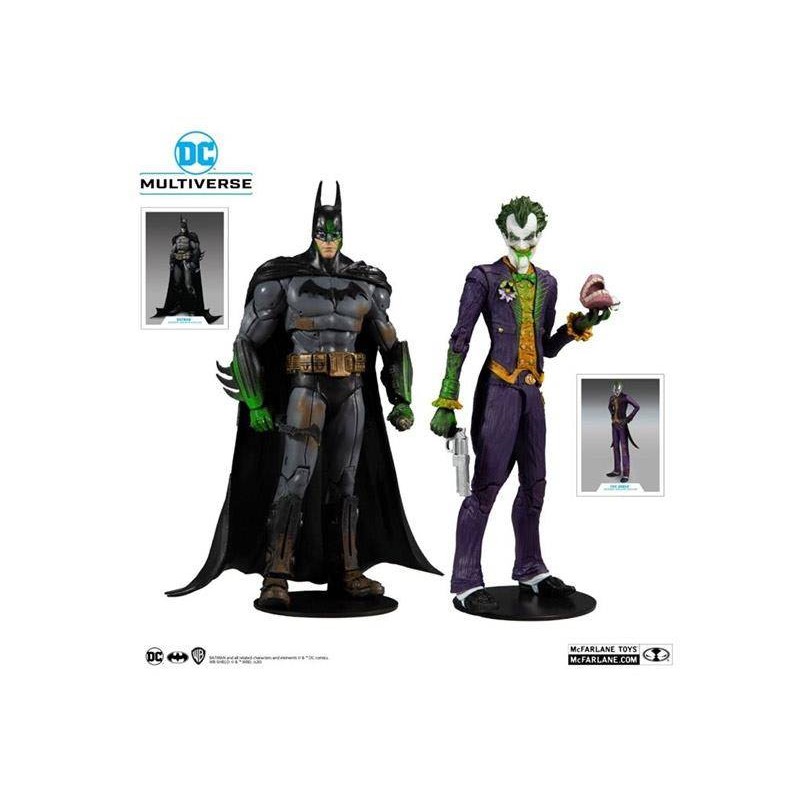 Pack 2 Figuras Batman & The Joker 18 cm  Batman: Arkham Asylum DC Multiverse