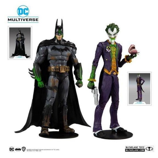 Pack 2 Figuras Batman & The Joker 18 cm  Batman: Arkham Asylum DC Multiverse