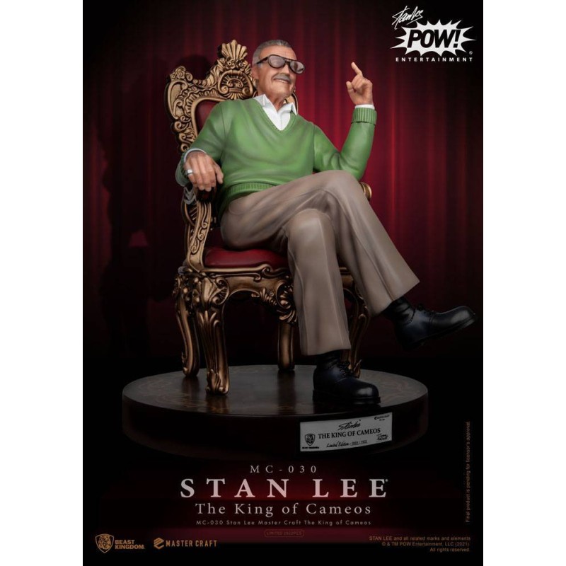 Stan Lee The King of Cameos Master Craft estatua 33 cm