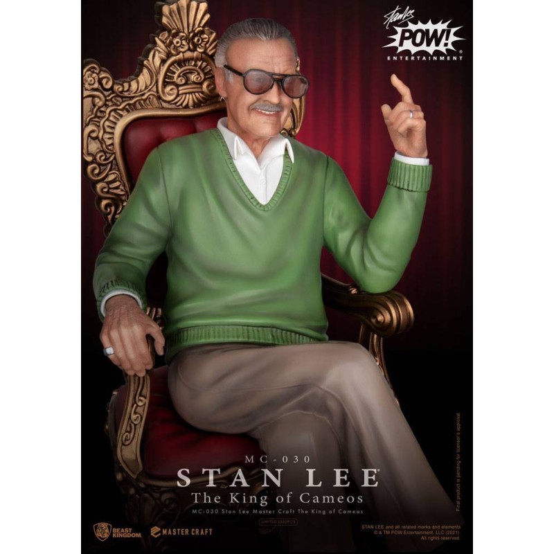 Stan Lee The King of Cameos Master Craft estatua 33 cm