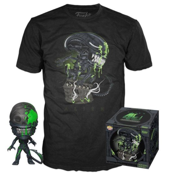 Funko POP! Tees. POP y Camiseta Alien Xenomorph 40 Aniversario  Talla M