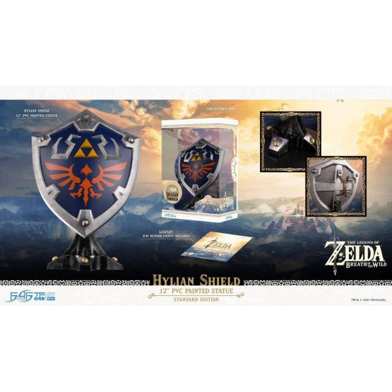 Escudo Hylian The Legend of Zelda: Breath of Wild Standard Edition. Estatua 26 cm