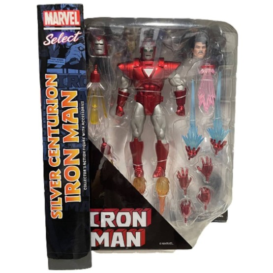 Iron Man Silver Centurion Marvel Select figura 18 cm