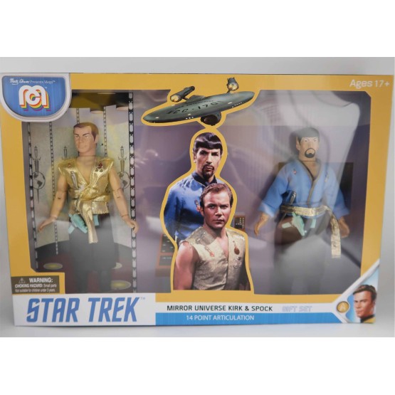 Spock & Kirk Mirror Universe Star Trek Playset retro figura 20 cm