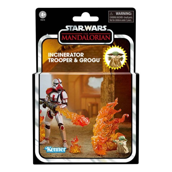 Incinerator Trooper & Grogu VC SW: The Mandalorian (F5574) figura 9,5 cm