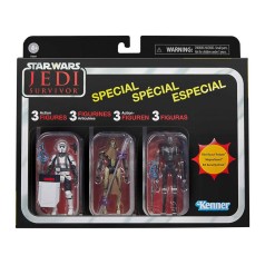 Pack 3 figuras Vintage Collection SW: Jedi Survivor 9,5 cm