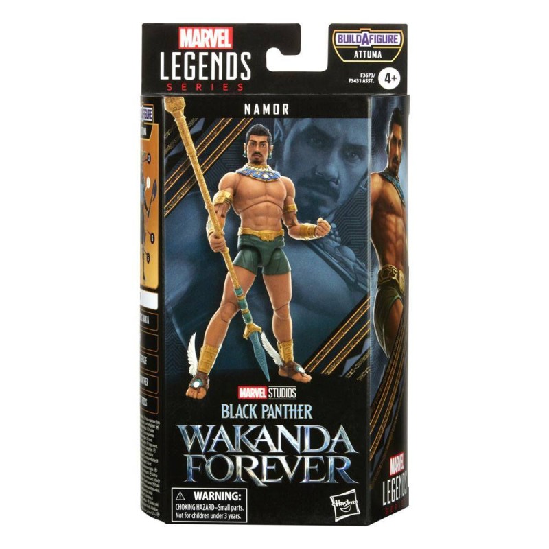 Namor Marvel Legends Wakanda Forever BAF Attuma figura 15 cm