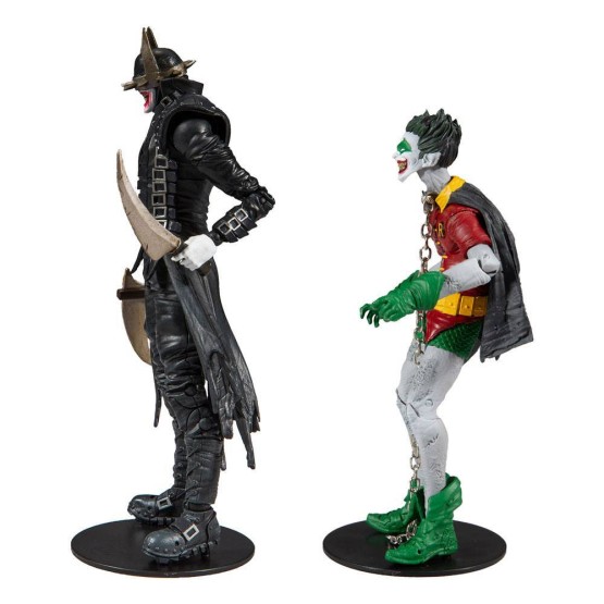 Batman que Ríe y Robins Tierra 22 Dc Multiverse McFarlane Pack 4 figuras 18 cm