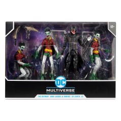 Batman que Ríe y Robins Tierra 22 Dc Multiverse McFarlane Pack 4 figuras 18 cm