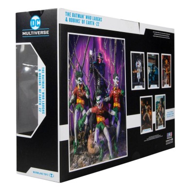 Batman que Ríe y Robins Tierra 22 Dc Multiverse McFarlane Pack 4 figuras 18 cm