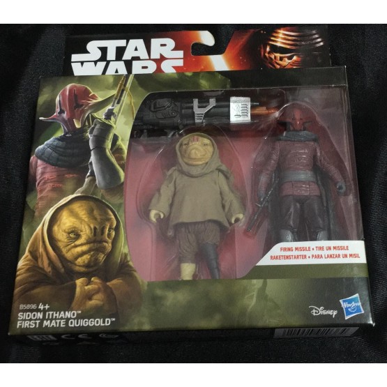 FIGURA STAR WARS THE FORCE AWAKENS SIDON ITHANO & FIRST MATE QUIGGOLD (B5896)