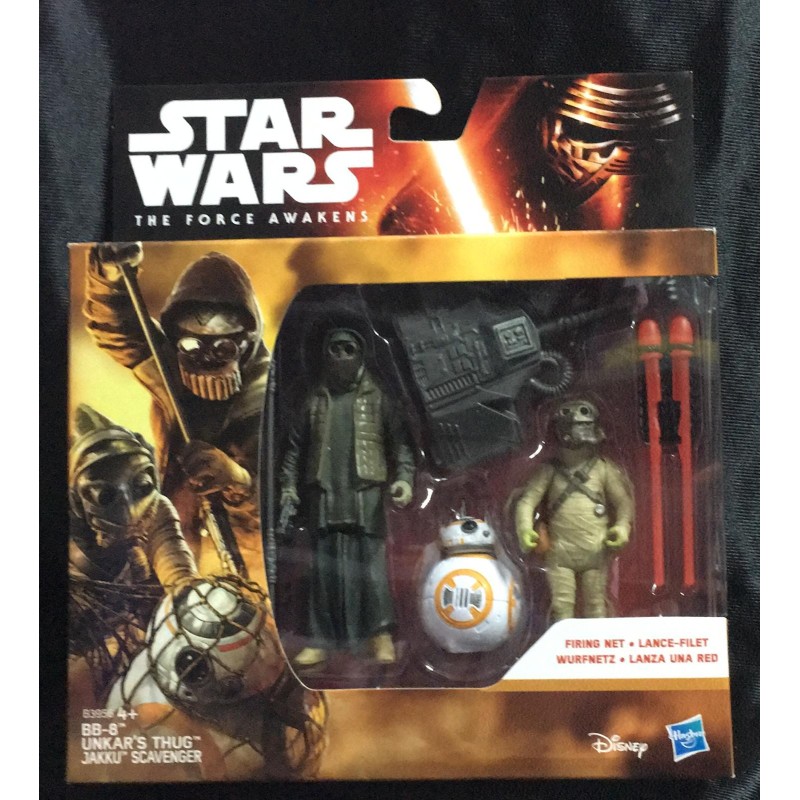 FIGURA STAR WARS THE FORCE AWAKENS BB-8 & UNKAR'S THUGH & JAKKU SCAVENGER (B3956)