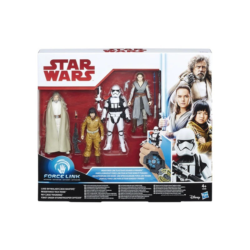 PACK  4 FIGURAS STAR WARS THE LAST JEDI, REY (JEDI TRAINING)... C3248