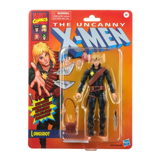 Longshot Marvel Legends retro X-Men figura 15 cm