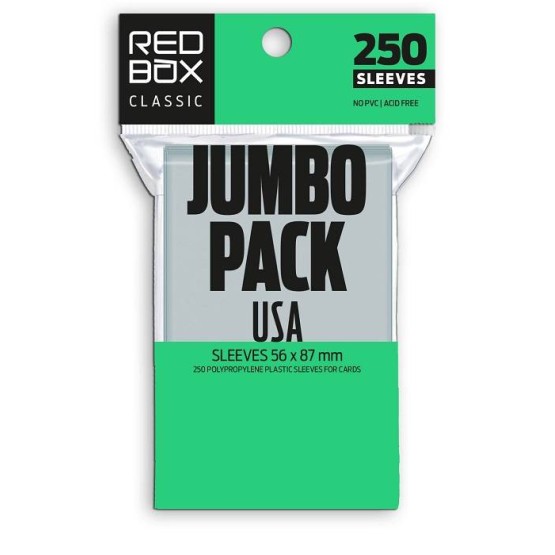 Fundas cartas USA 56 X 87 mm Jumbo Pack (250 ud)