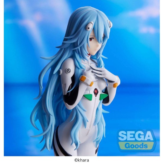 Rei Ayanami Long hair Ver. Evangelion: Thrice Upon a Time figura 21 cm