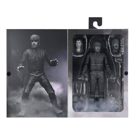 The Wolf Man (Black & White) Universal Monsters Ultimate Neca figura 18 cm