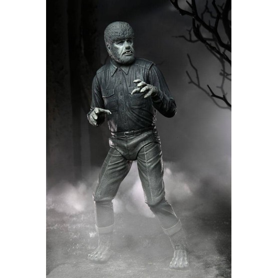 The Wolf Man (Black & White) Universal Monsters Ultimate Neca figura 18 cm