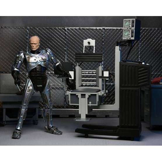 Damaged RoboCop with Chair Neca Ultimate figura 18 cm