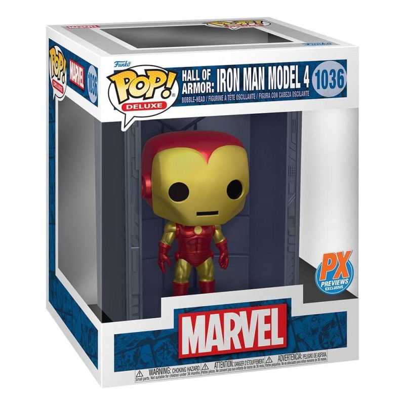 Funko POP! 1036 Hall of Armor: Iron Man Model 4 (PX Preview Exclusive)