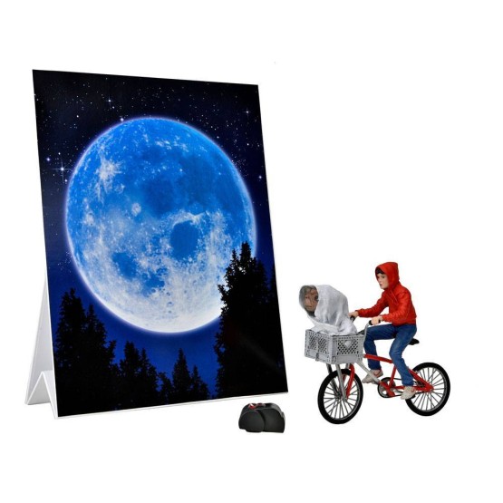 Elliott & E.T. on bicycle 40 aniversario E.T. El Extraterrestre Neca figura 13 cm