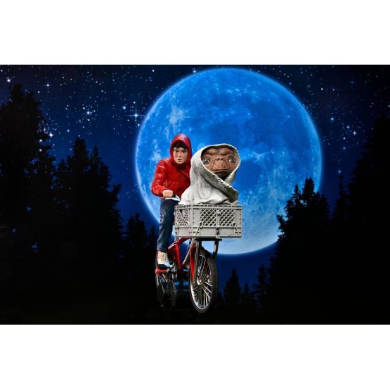 Elliott & E.T. on bicycle 40 aniversario E.T. El Extraterrestre Neca figura 13 cm