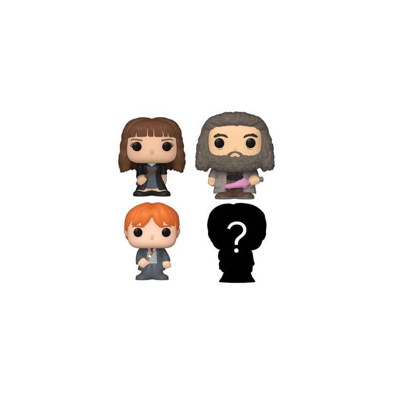 Bitty POP Harry Potter Hermione, Hagrid, Ron y Mystery Pack 4 figuras POP