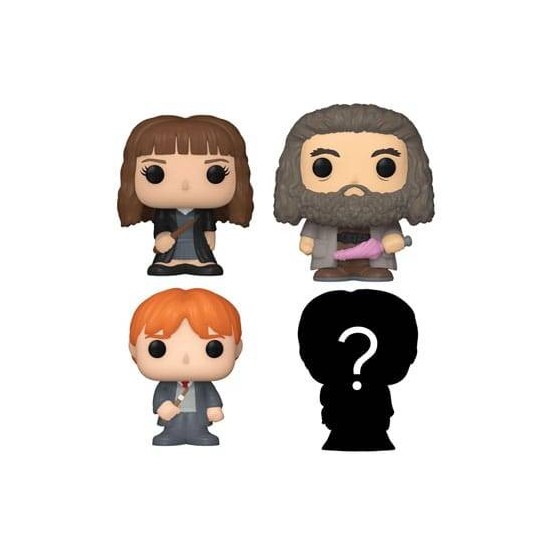 Bitty POP Harry Potter Hermione, Hagrid, Ron y Mystery Pack 4 figuras POP