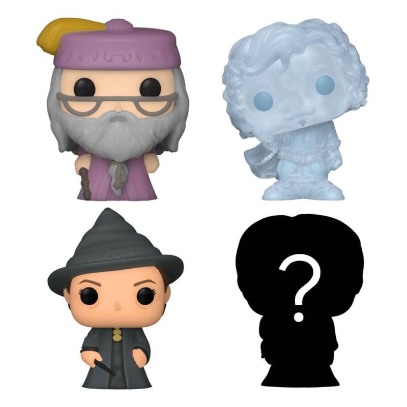 Bitty POP Harry Potter: Albus Dumbledore, Nearly Headless Nick, Minerva McGonagall y Mystery Pack 4 figuras POP