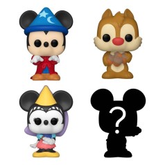 Bitty POP Disney: Sorcerer Mickey, Dale, Princess Minnie y Mystery Pack 4 figuras POP