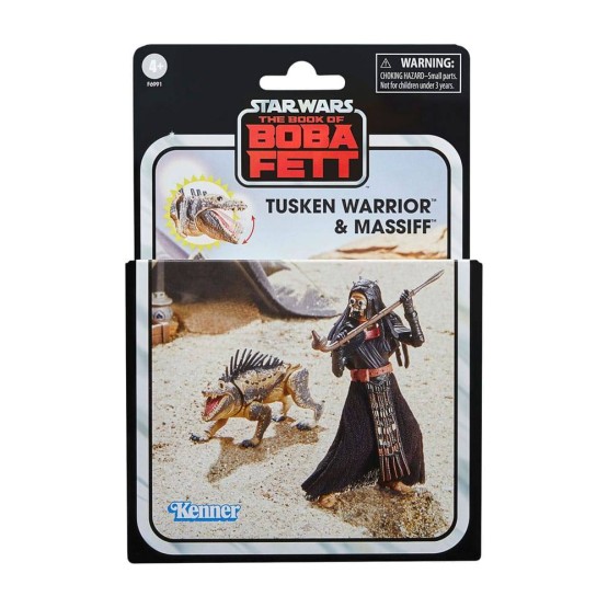 Tusken Warrior & Massiff SW: The Book of Boba Fett The Vintage Collection figura 9,5 cm