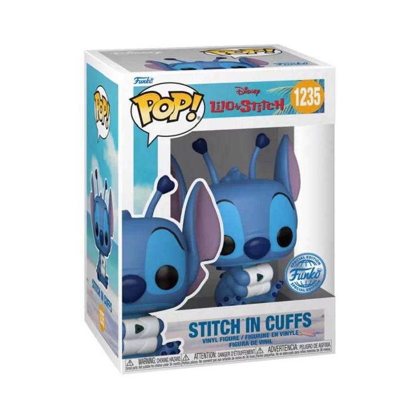 Lilo & Stitch POP! Disney Vinyl Figura Stitch in cuffs 9 cm