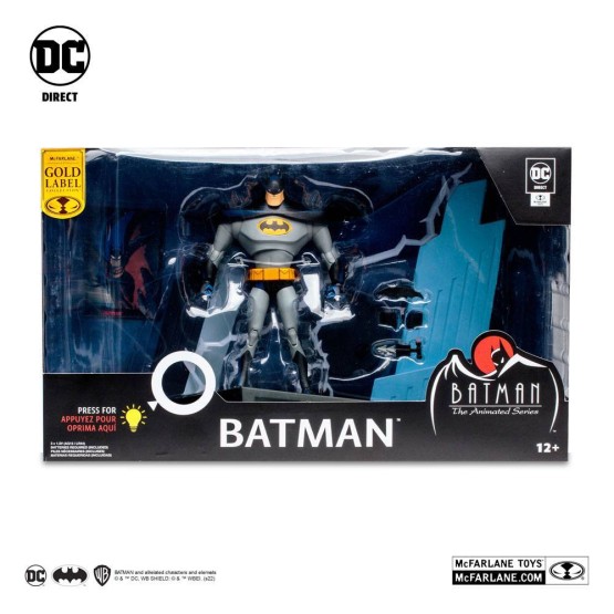 Batman The Animated Series 30th anniversary Gold Label figura 18 cm con luces